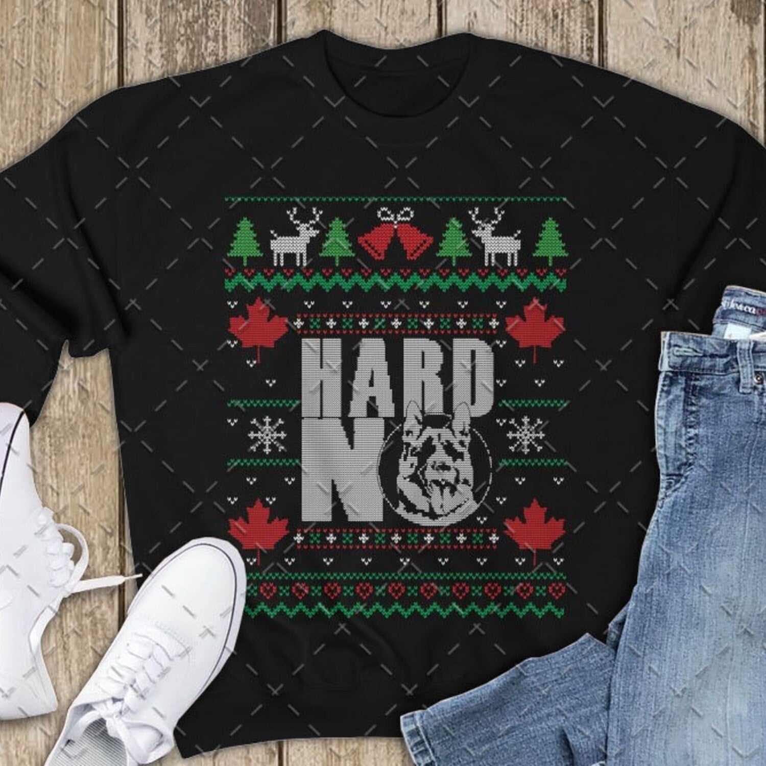 Letterkenny Pitter Patter Hard No Ugly Christmas Sweater Unisex Crewneck Sweatshirt