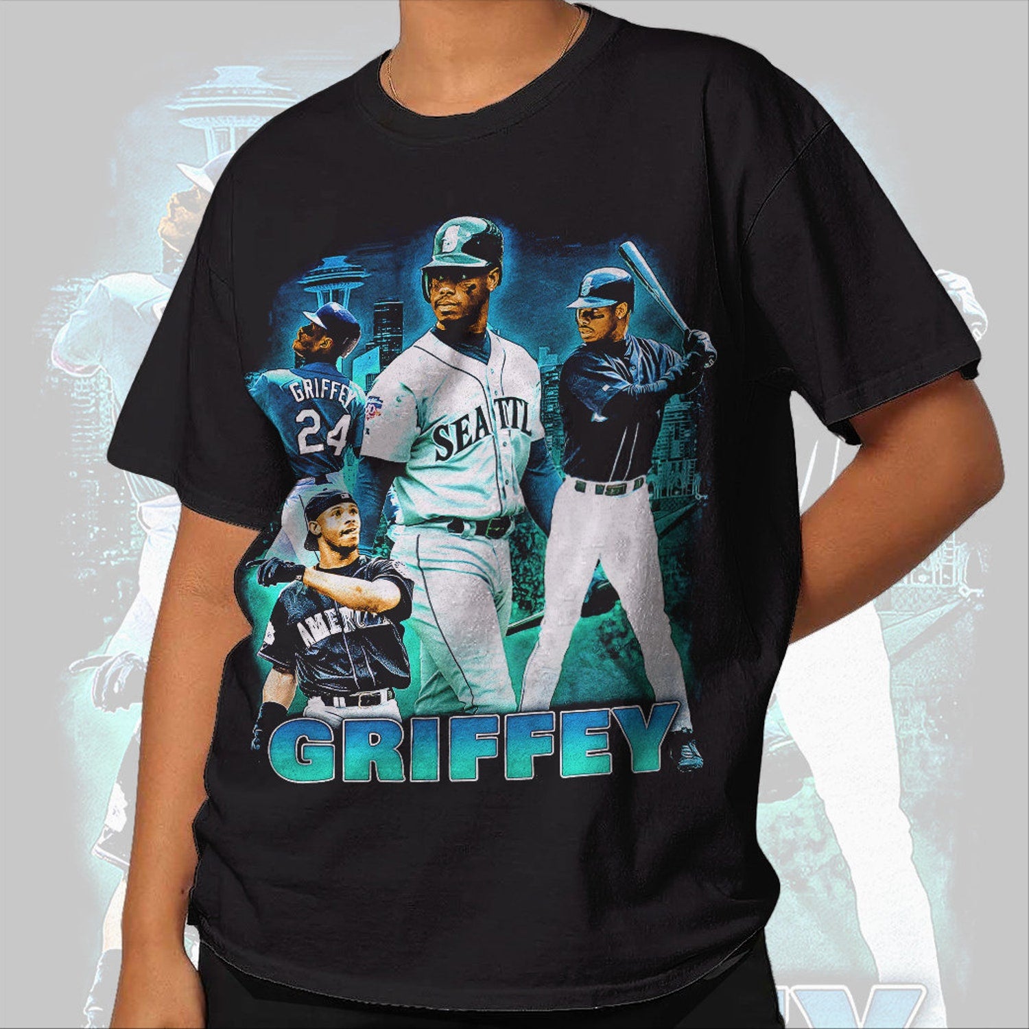 Ken Griffey Jr. Graphic Tee - 90s Vintage Baseball Shirt