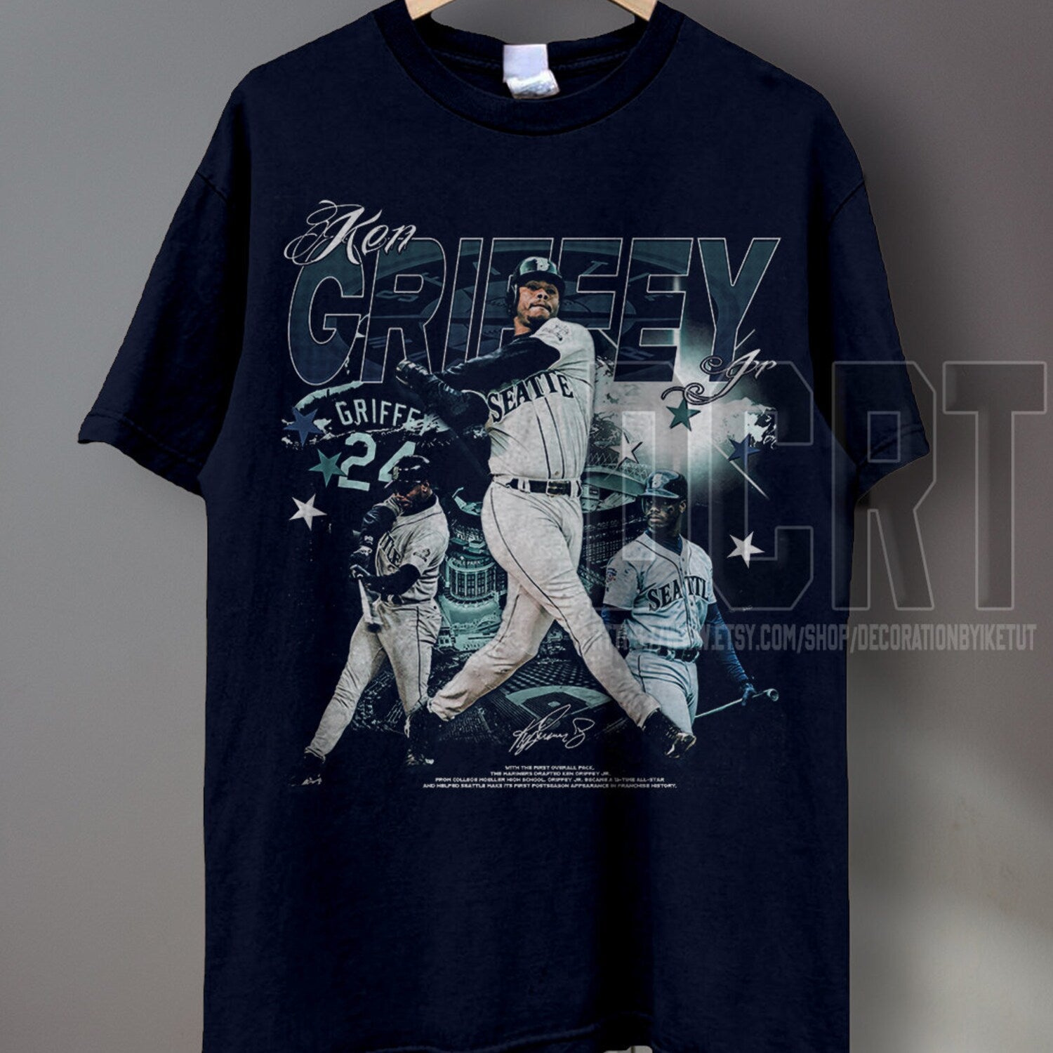 Ken Griffey Jr. Baseball shirt - Classic 90s Graphic Tee - Unisex - Vintage Bootleg - Gift - Retro