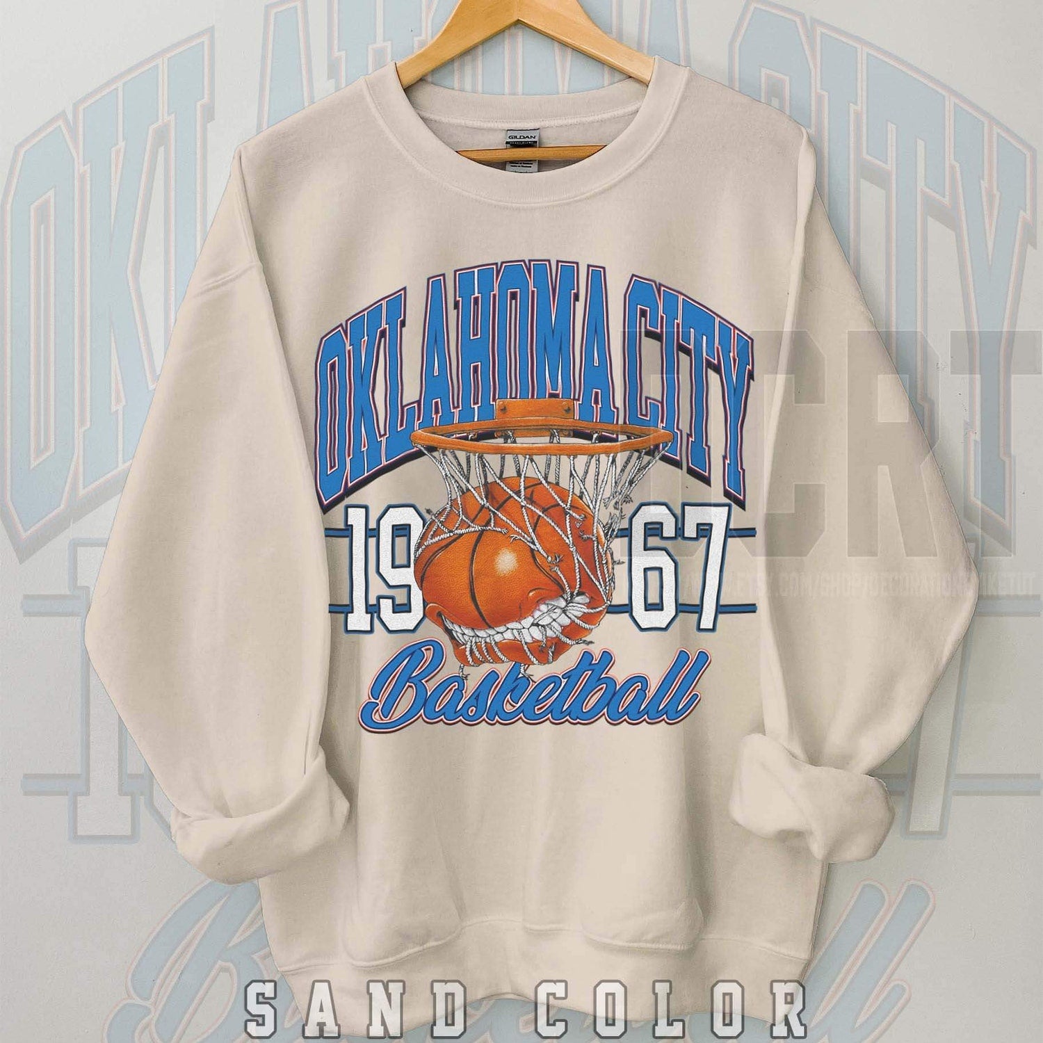 Oklahoma City Thunder Basketball Unisex NuBlend® Crewneck Sweatshirt