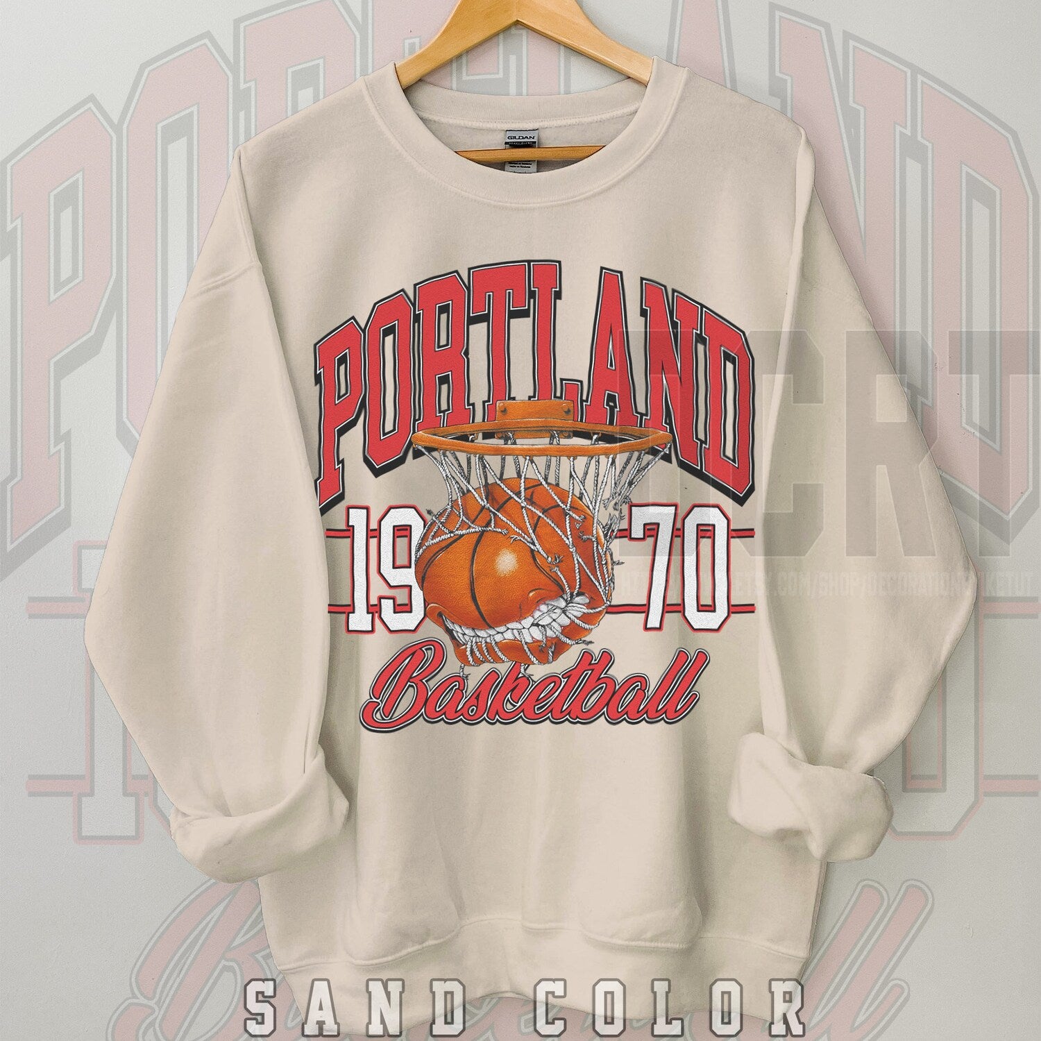 Portland City Blazers Basketball Unisex NuBlend® Crewneck Sweatshirt