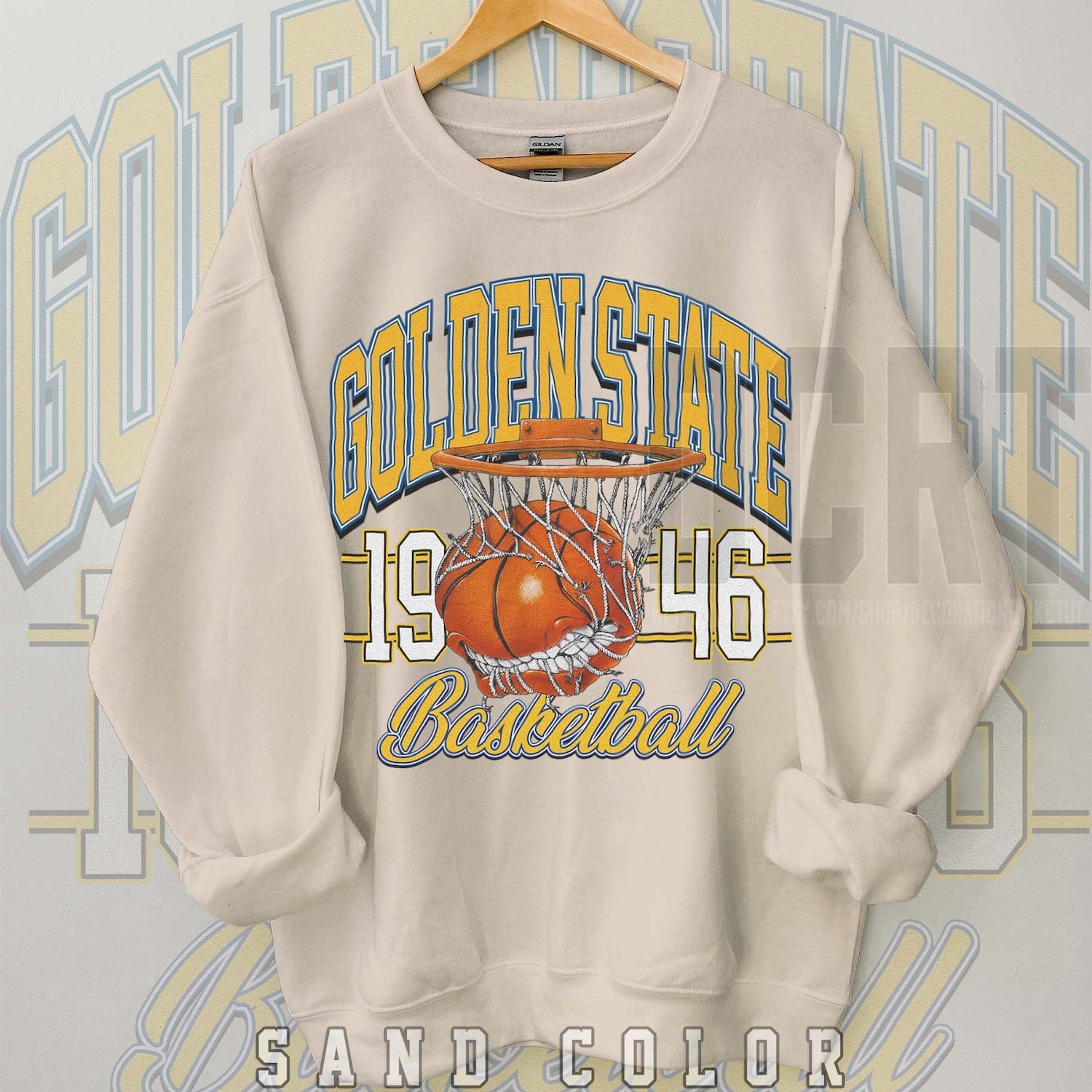 Golden State Warriors Basketball Unisex NuBlend® Crewneck Sweatshirt