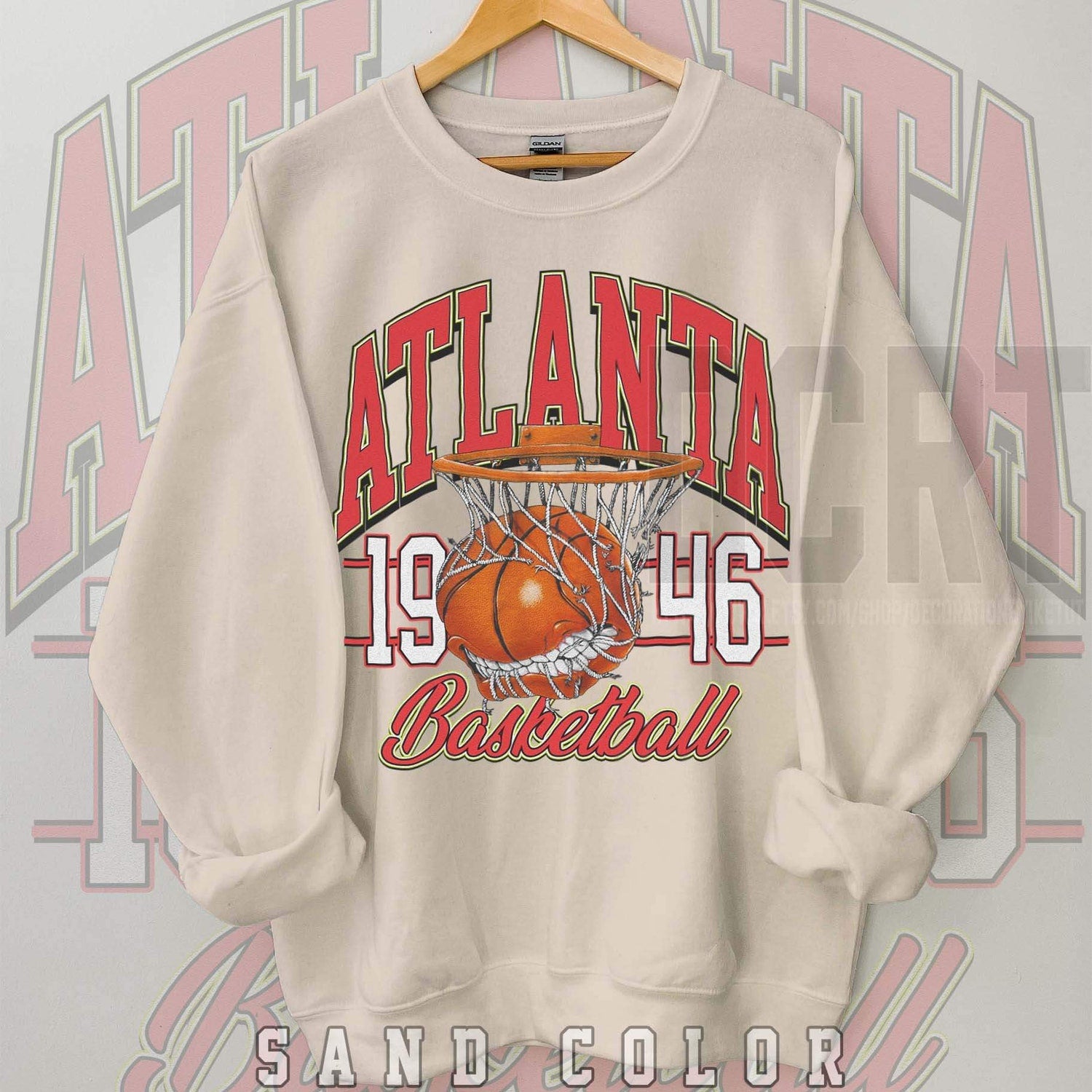 Atlanta Hawks Basketball Unisex NuBlend® Crewneck Sweatshirt