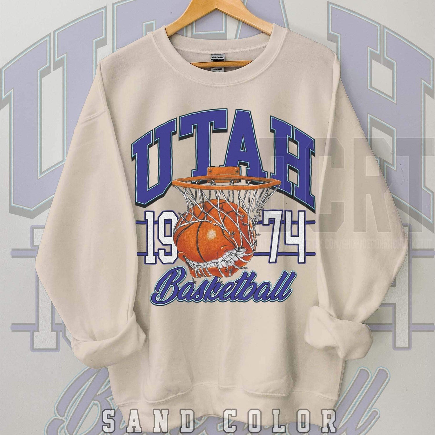 Utah Jazz Basketball Unisex NuBlend® Crewneck Sweatshirt