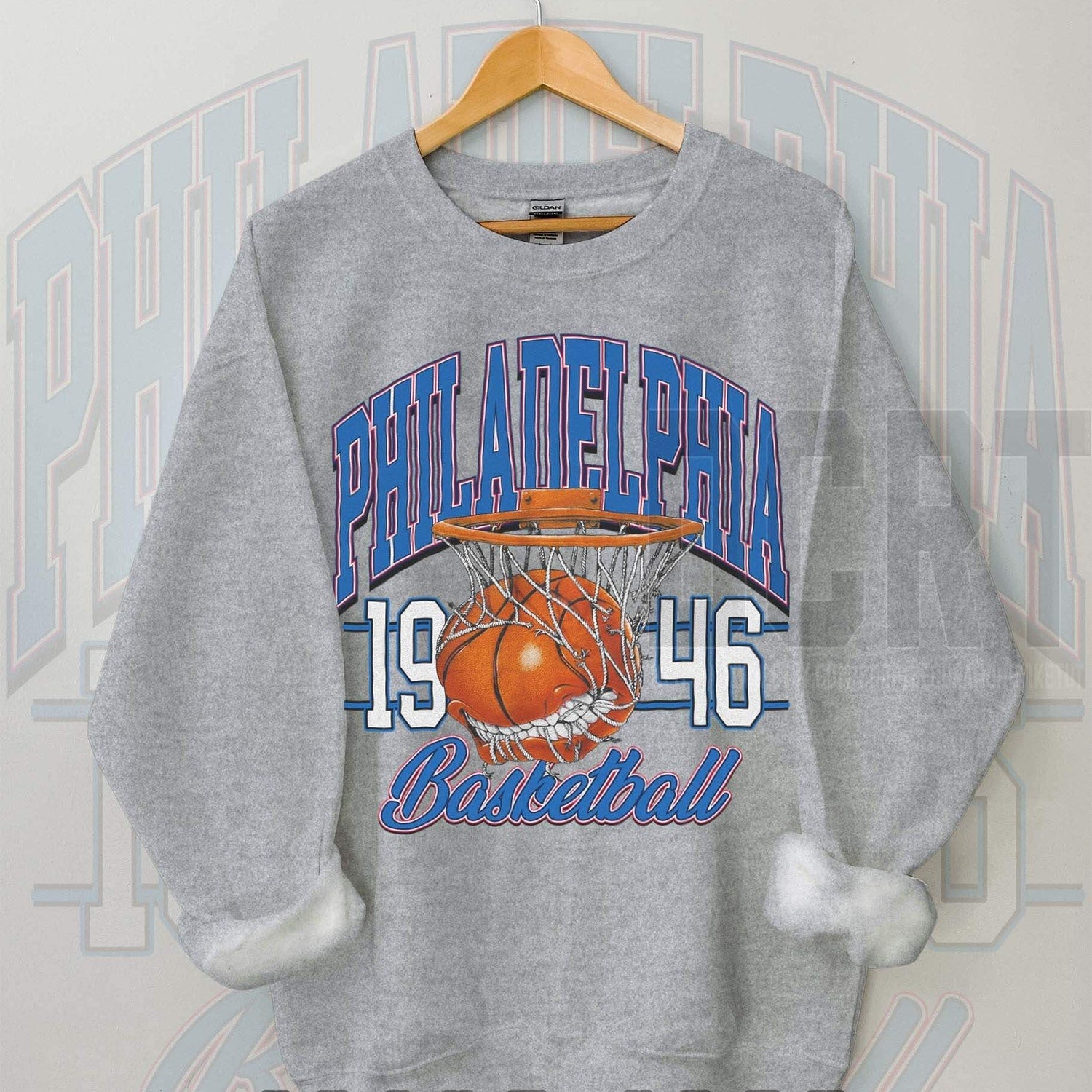 Philadelphia 76ers Basketball Unisex NuBlend® Crewneck Sweatshirt
