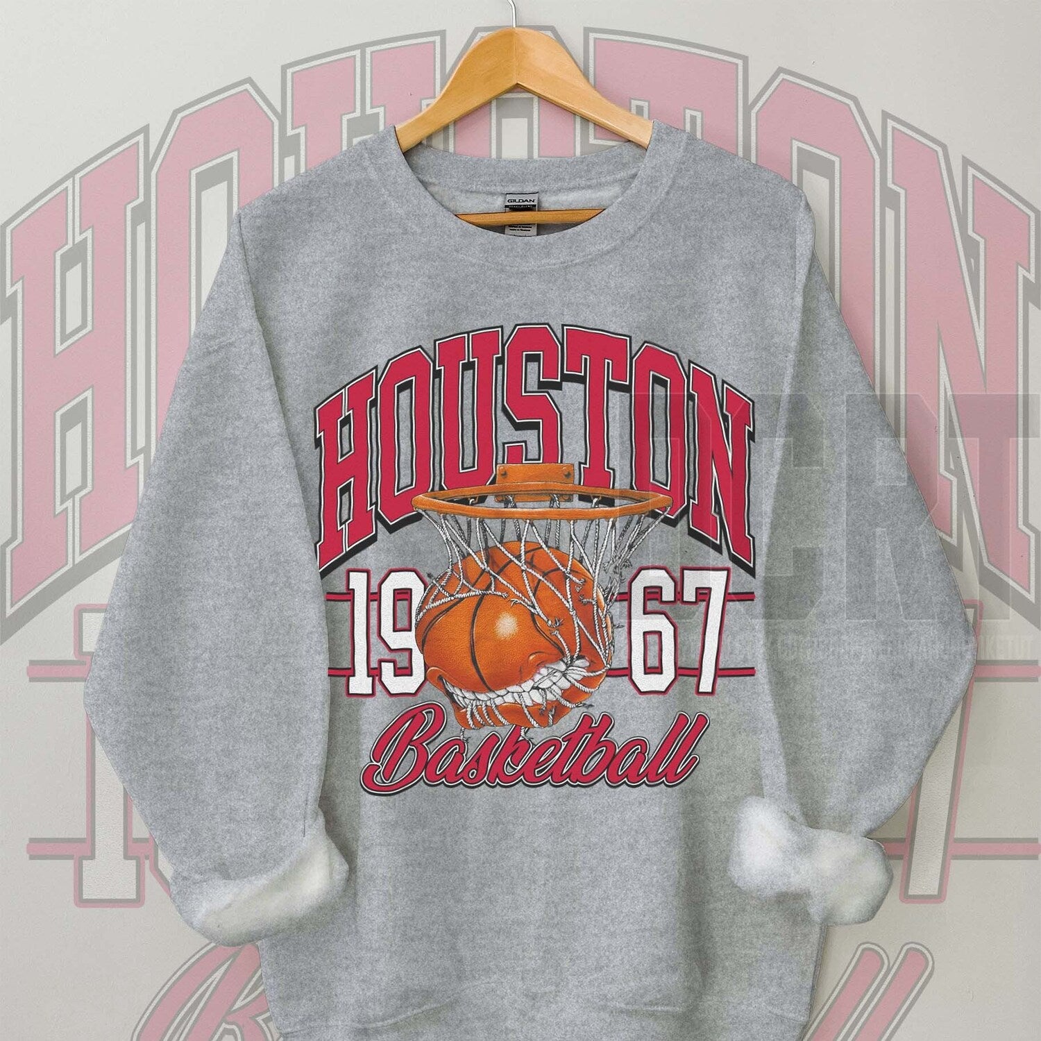 Houston Rockets Basketball Unisex NuBlend® Crewneck Sweatshirt