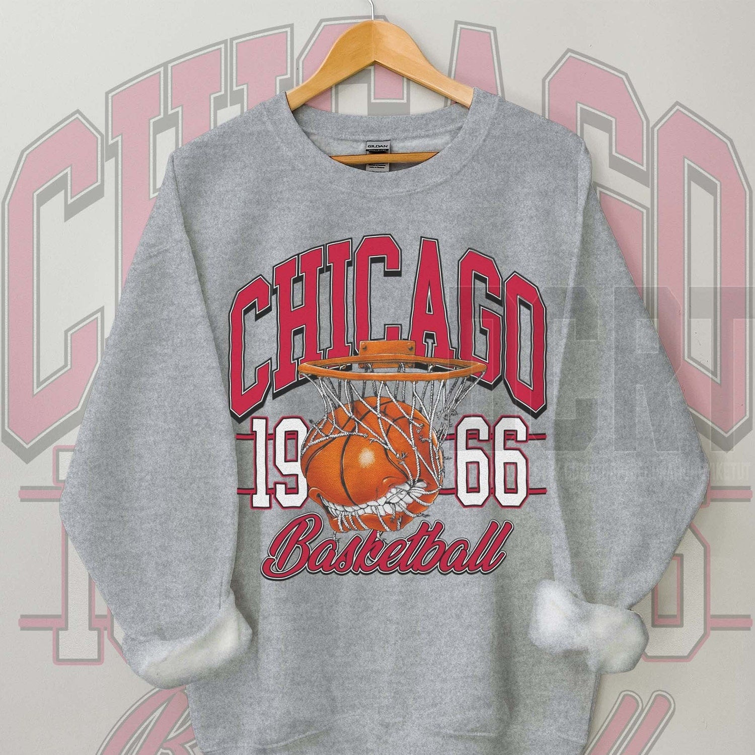 Chicago Bears Basketball Unisex NuBlend® Crewneck Sweatshirt