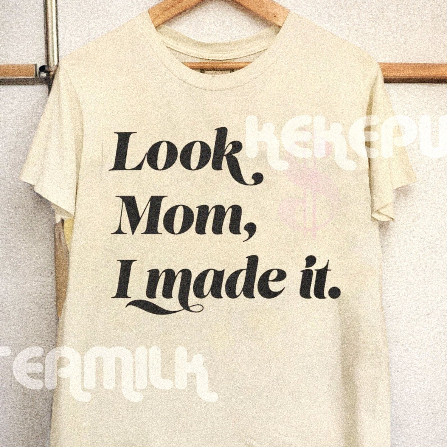 Look Mom I Made It Cute Design T-Shirt, Softstyle T-Shirt, Comfort, Vintage Design