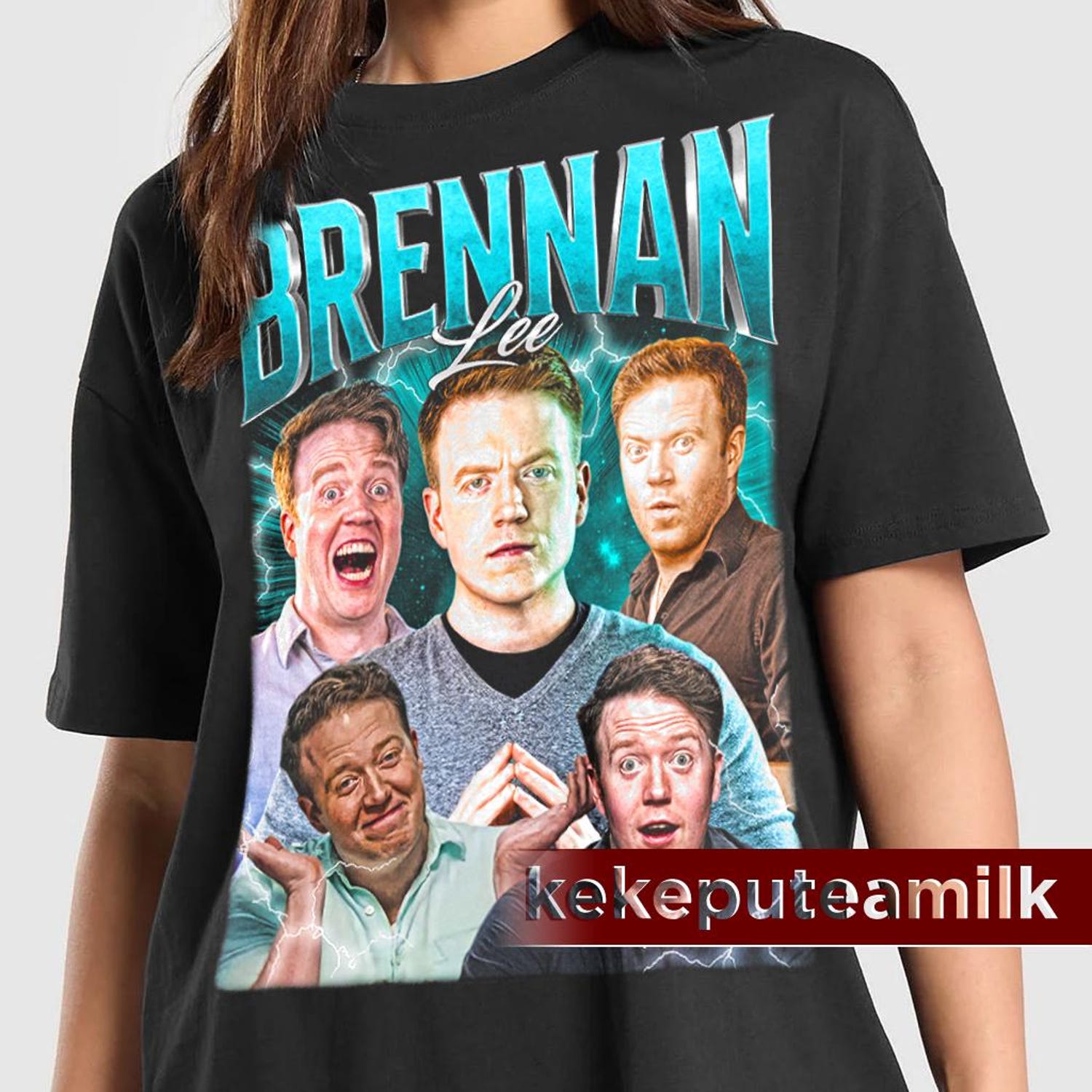 Brennan Lee, American Actor, Writer Graphic Tee, Celebrity Portrait Shirt, Retro Pop Culture Fan Gift Vintage 90s Poster Graphic tee T-Shirt