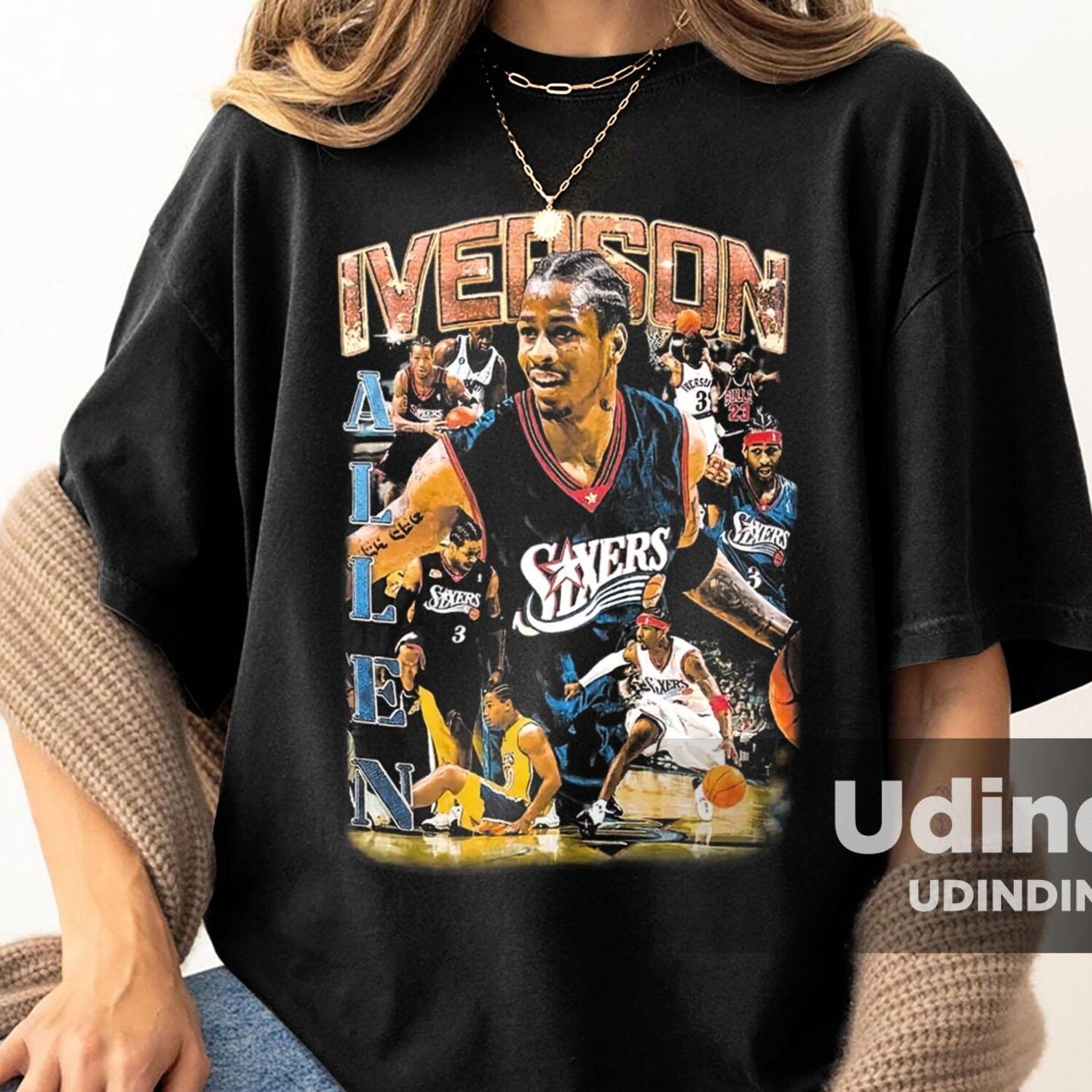 Allen Iverson Basketball Player Legend Limited Vintage T-Shirt, Gift For Woman and Man Unisex T-Shirt, Basketball Vintage Tshirt