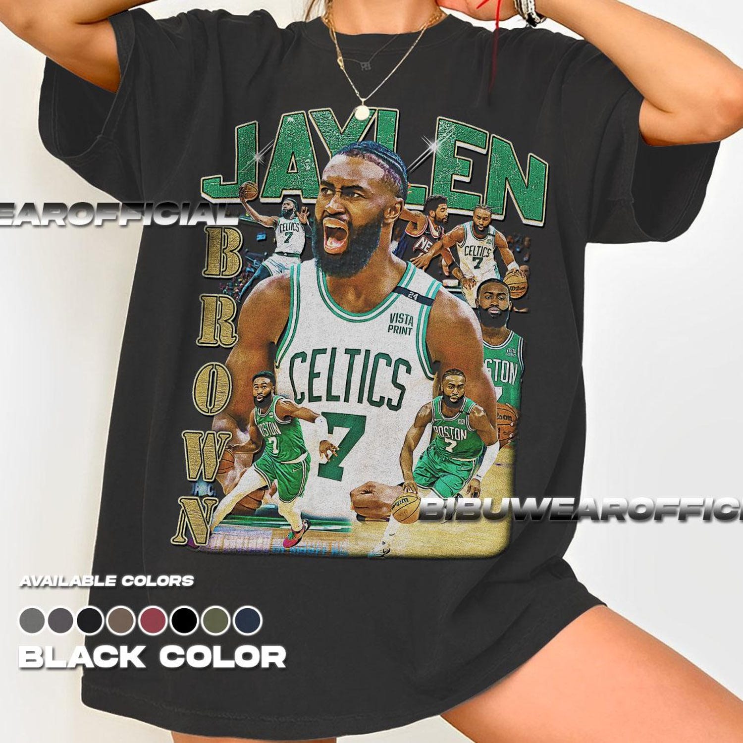 Jaylen Brown Unisex Heavy Cotton Tee - Basketball Fan Apparel, Player Gift, Celtics Team Shirt, Sports Fashion, Basketball Comfort Colors UA