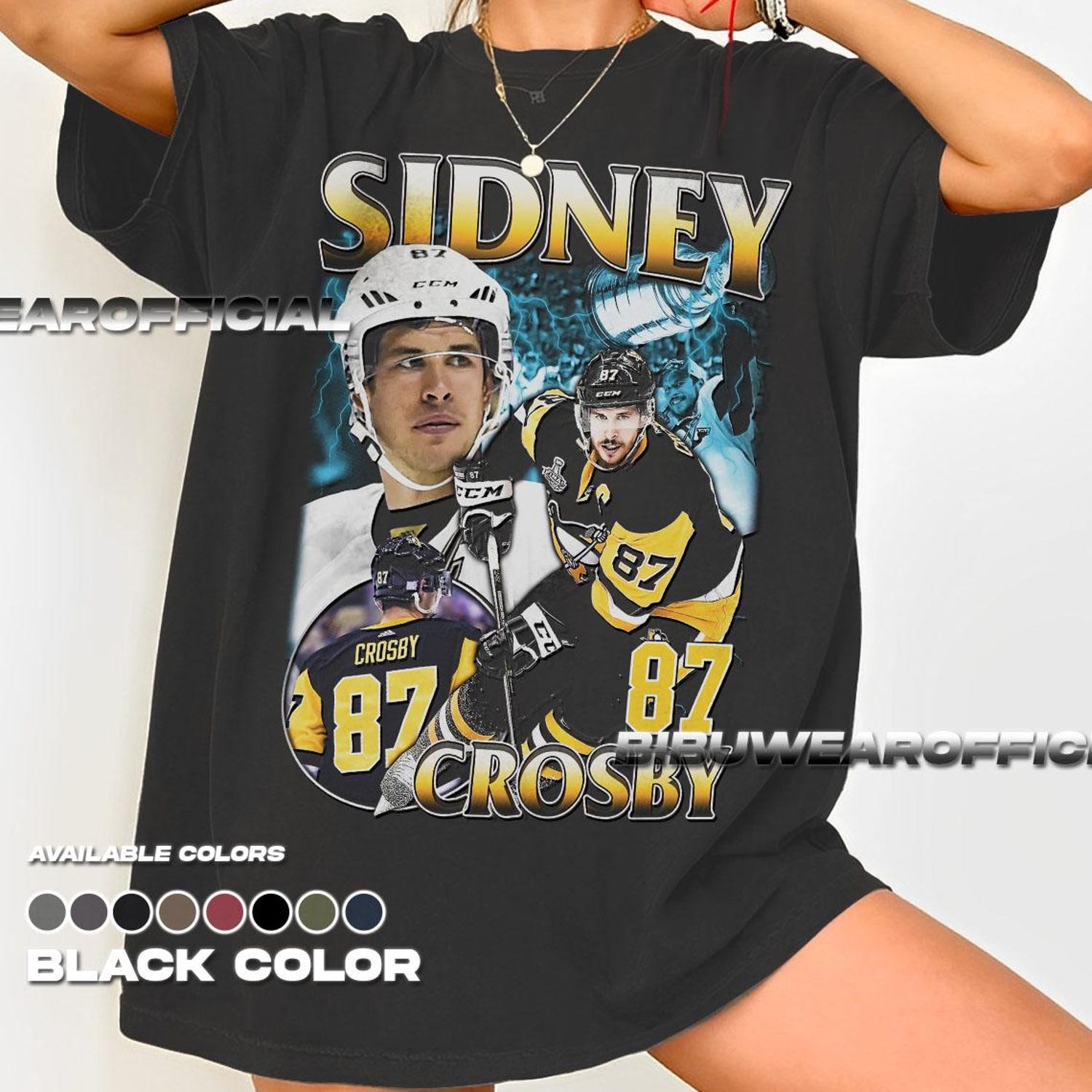 Sidney Crosby Shirt, Pittsburgh Penguins T-Shirt, Hockey Fan Tee, Apparel, Sports Team Gift Comfort Colors UA