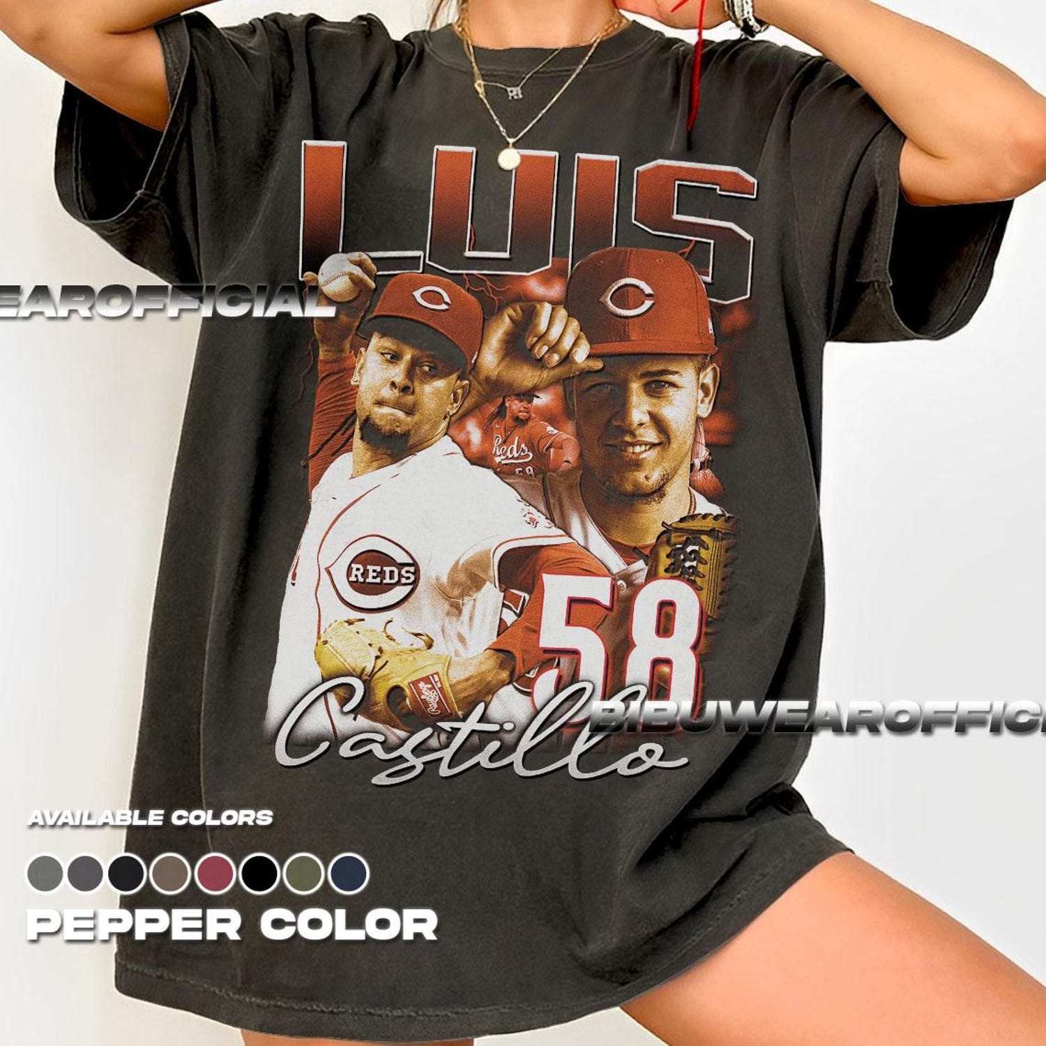 Luis Castillo Baseball T-Shirt, Sports Tee, Baseball Fan Gift, Player Name Shirt, Unisex Cotton Top Comfort Colors