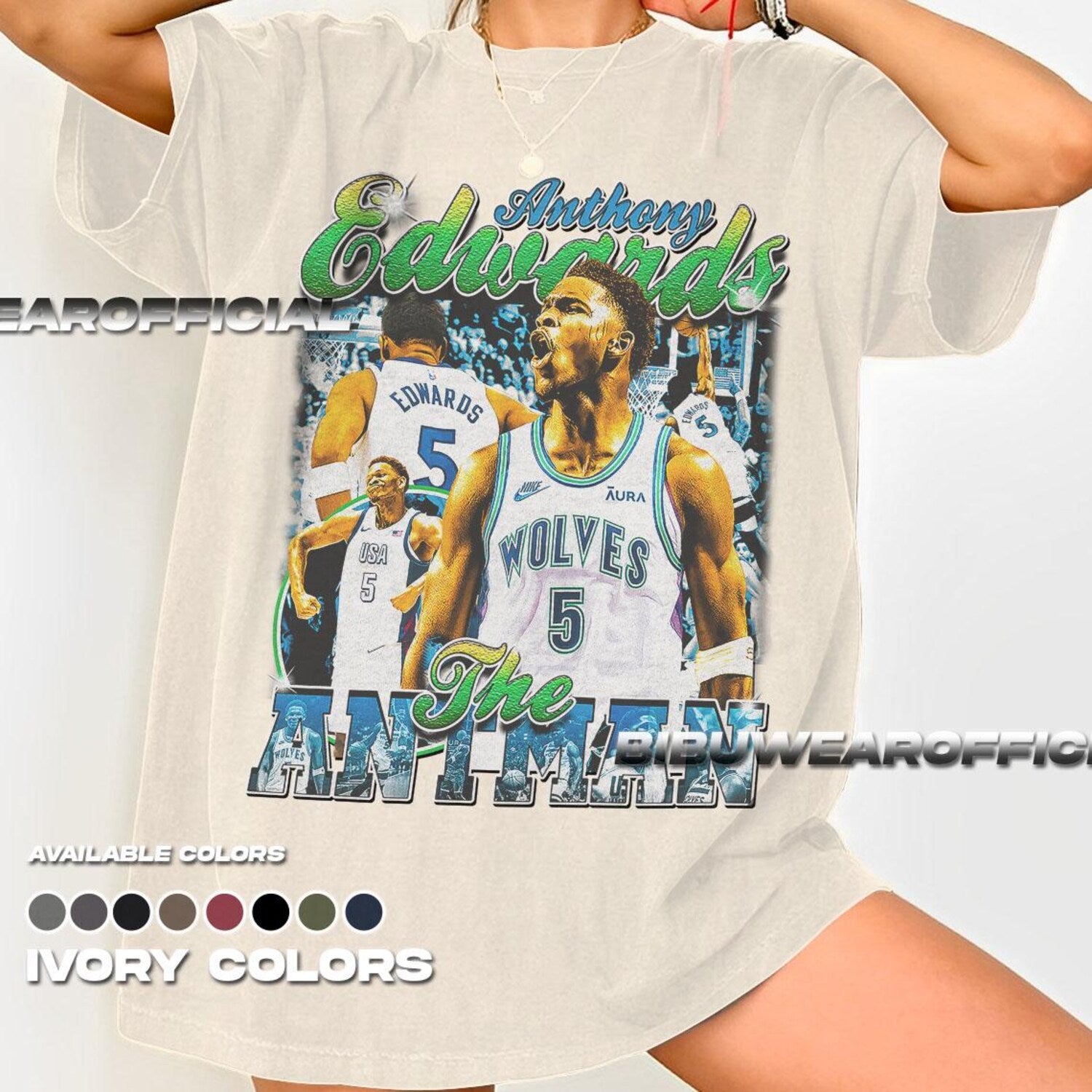 Anthony Edwards Basketball T-Shirt, Minnesota Fan Shirt, Sports Tee, Basketball Gift, Basketball Apparel Comfort Colors