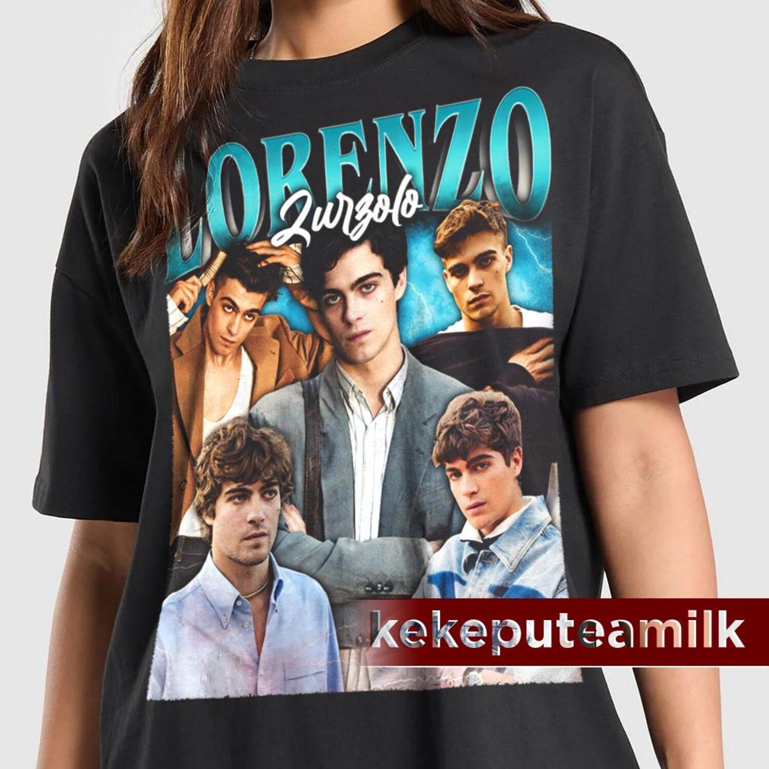 Lorenzo Zurzolo Shirt, Italian Actor Graphic Tee, Vintage Aesthetic Movie T-Shirt, Euro Cinema Merch, Fan Gift Streetwear Vintage 90s Poster