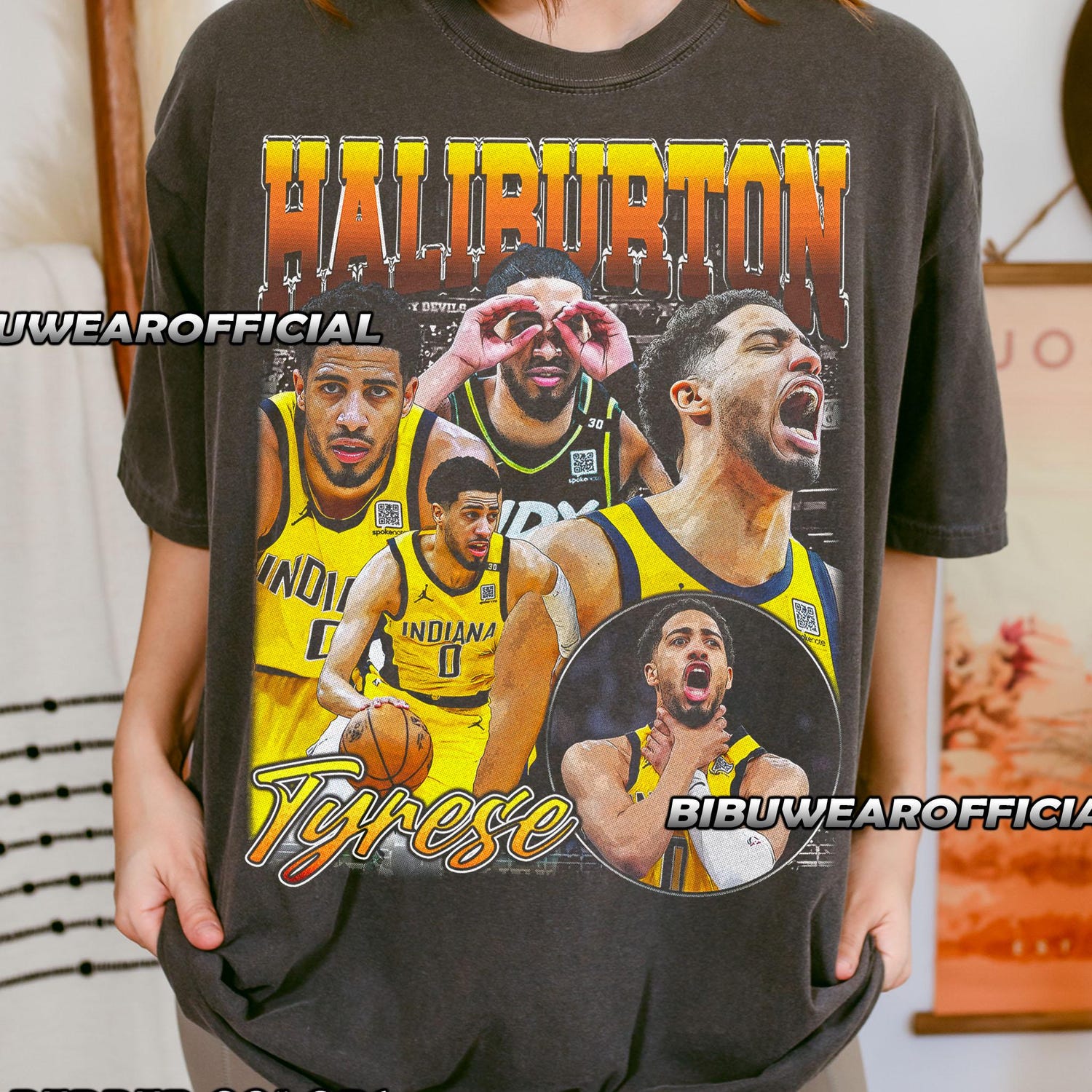 Basketball Fan Tee, Shirt, Sports Lover Gift, Tyrese Haliburton Tee, Casual Cotton T-Shirt, Unisex Apparel