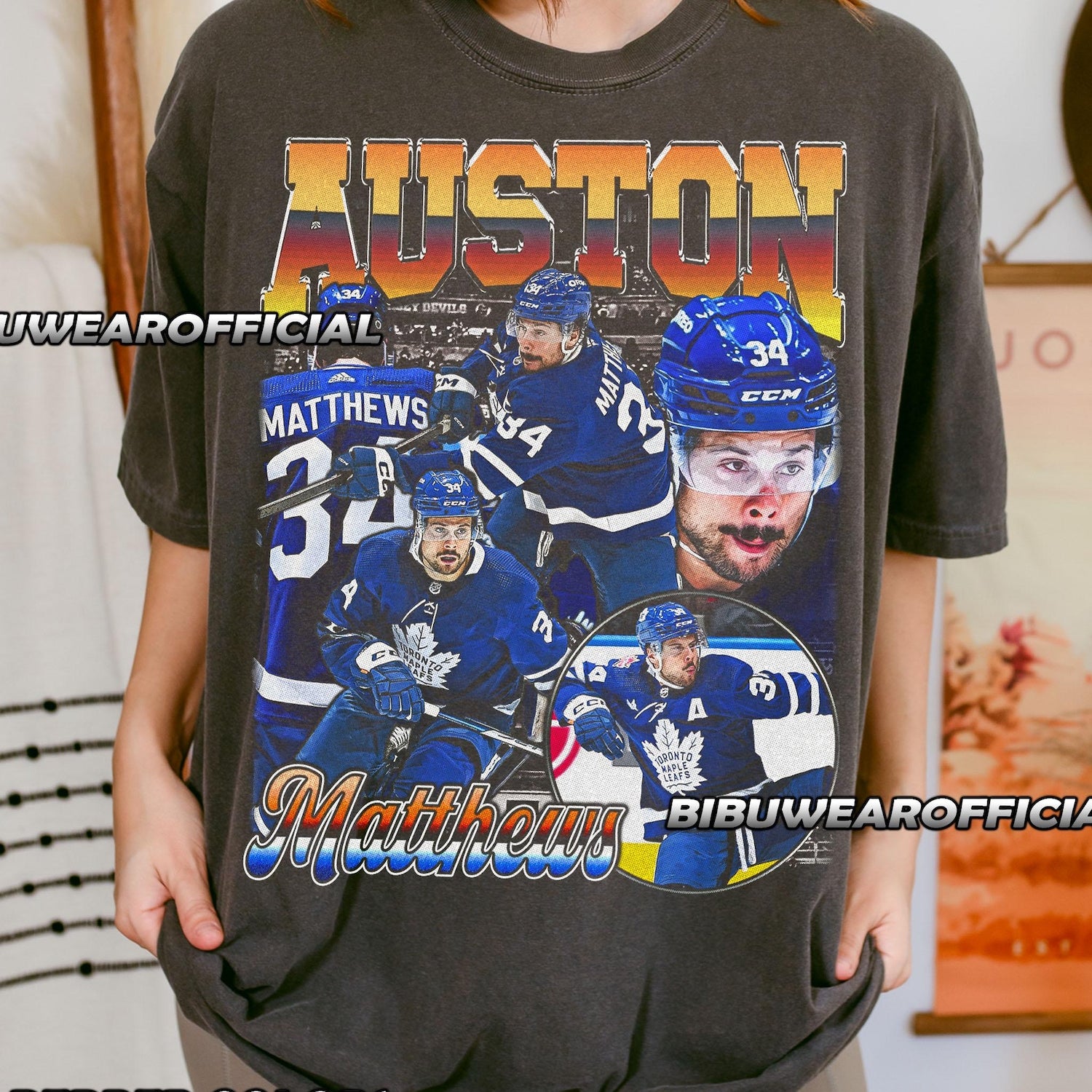 Auston Matthews Hockey Tee, Fan Shirt, Sports Gift, Men Women Kids Top, Hockey Player T-Shirt