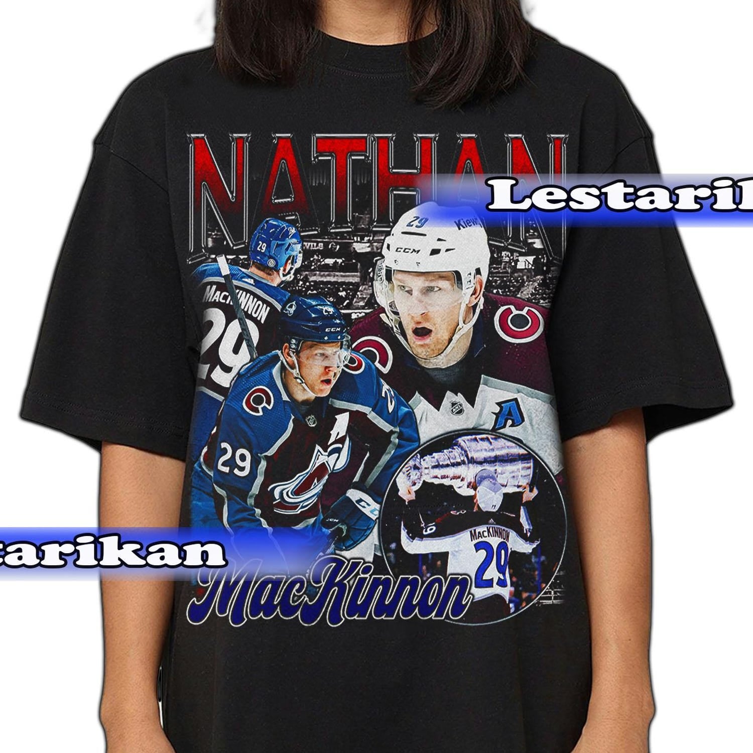 Nathan MacKinnon Ice Hockey Canadian Professional Shirt Hockey Championship Sport Vintage 90s Sweatshirt Hoodie Graphic Tee Gift Fans