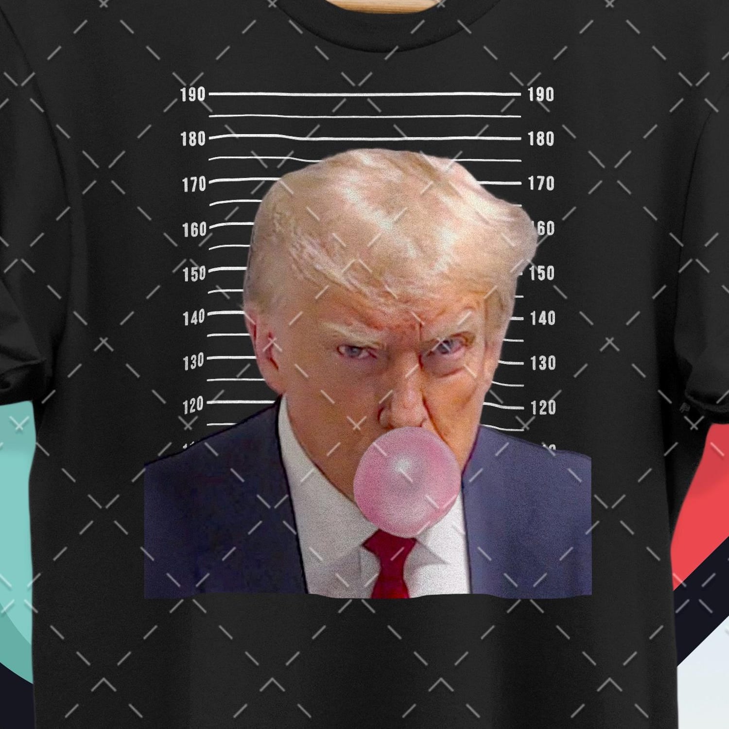 Trump Mugshot Bubblegum Shirt: Bootleg Vintage Political Parody