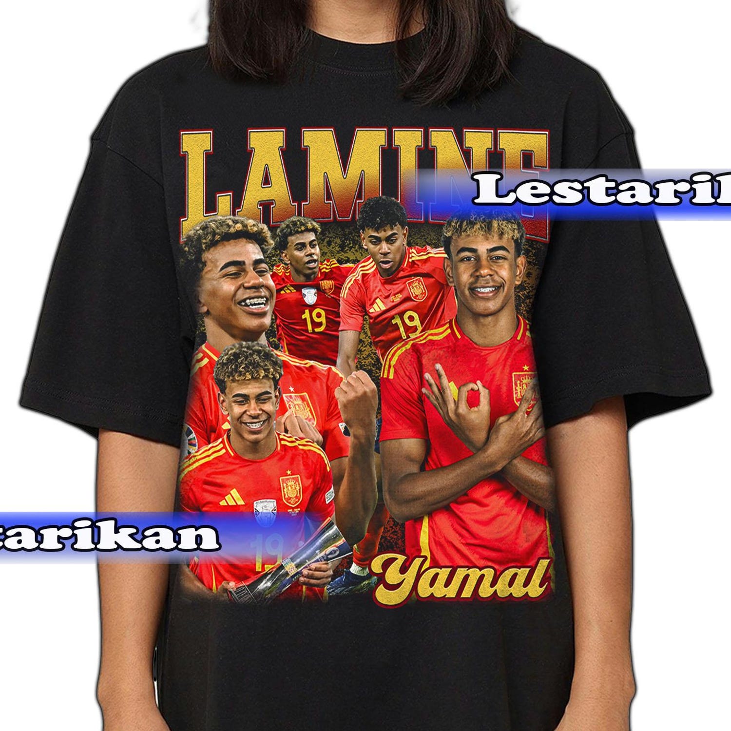 Lamine Yamal Football/Soccer Player Unisex T-Shirt, African Inspired Tee, Graphic Print Shirt, Tribal Pattern Top, Cultural Apparel