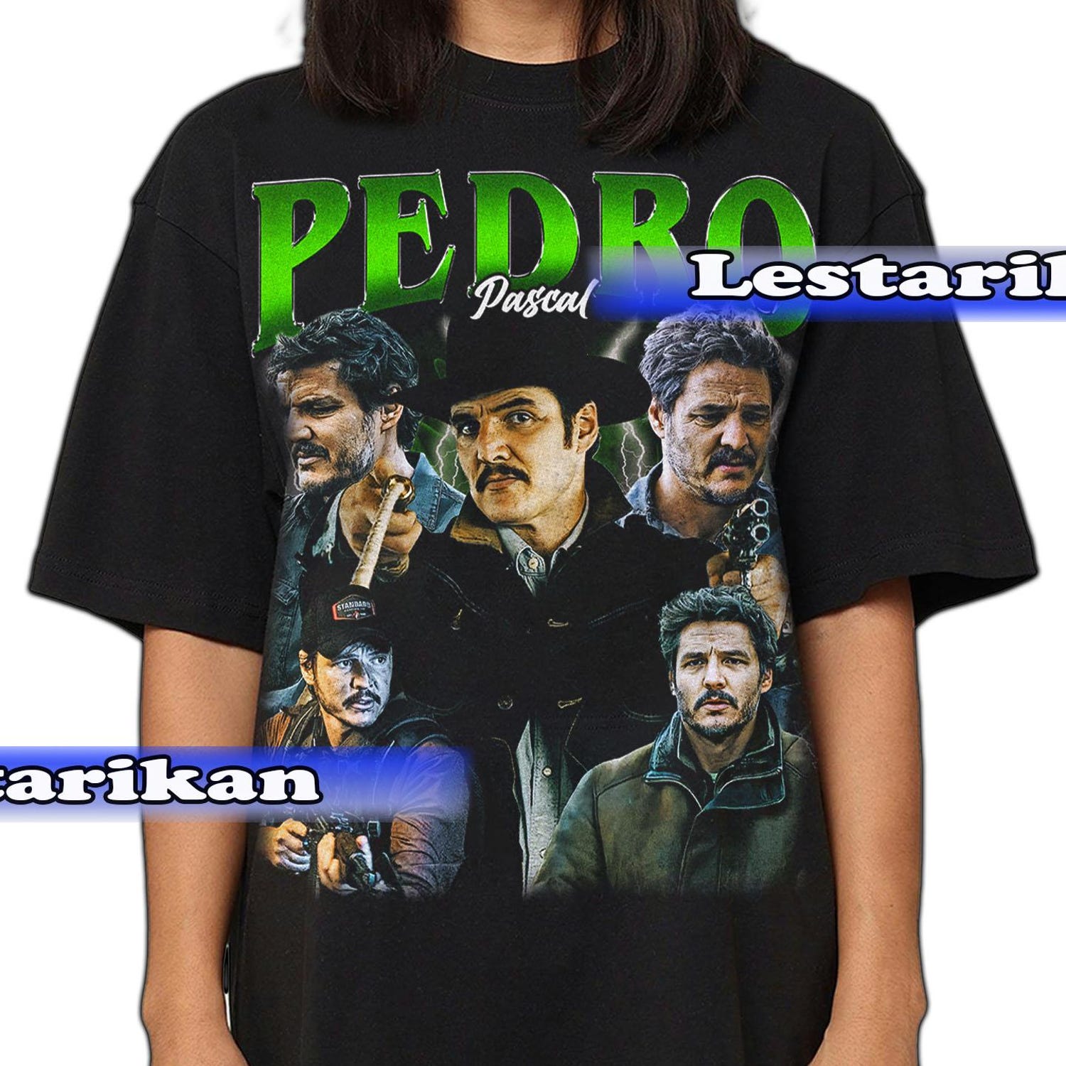 Pedro Pascal Actor Unisex Softstyle T-Shirt, TV Actor Tee, Hollywood Fan Gift, Graphic Print Shirt, Celebrity Inspired Top