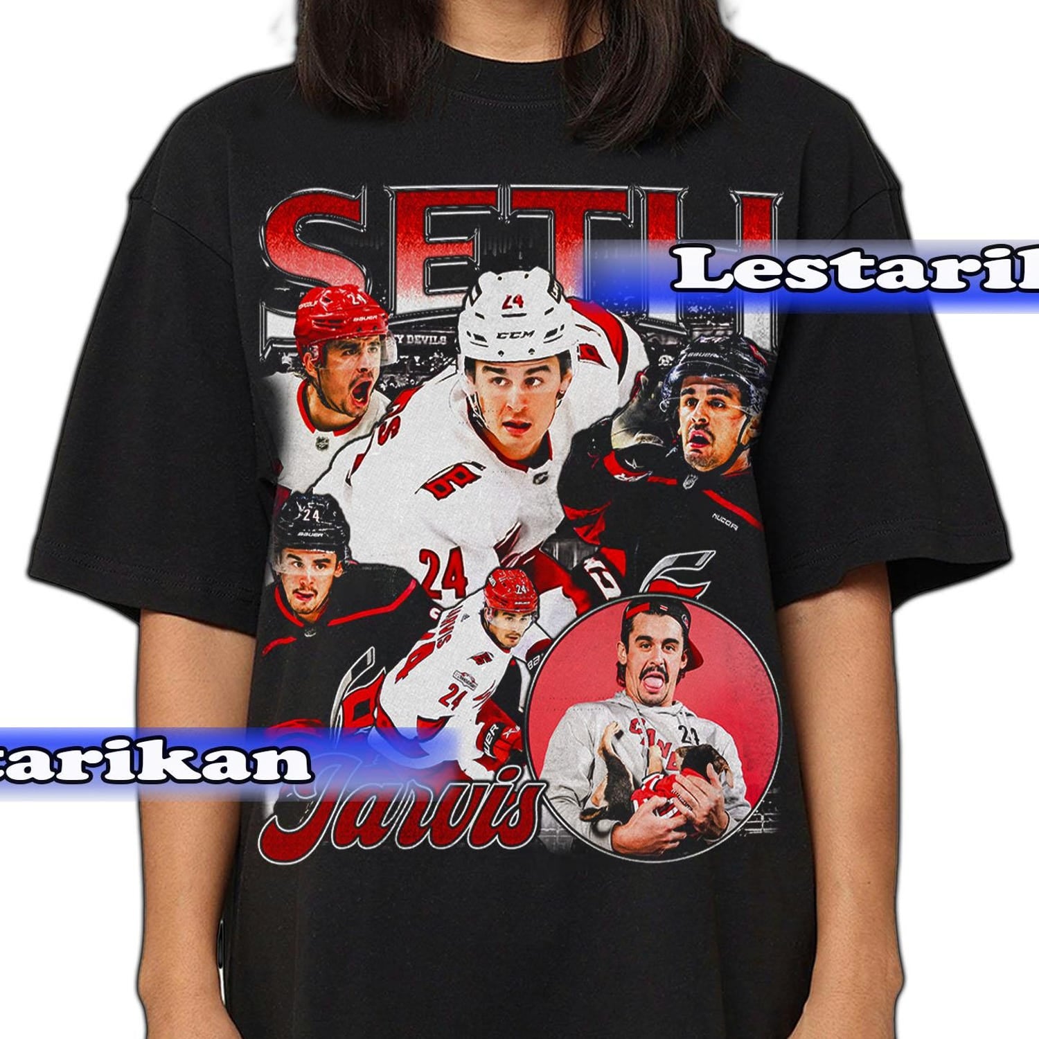 Seth Jarvis Hockey Vintage Shirt, Ice Hockey Canadian Professional, Hockey Championships Sport Merch, Gift For Women and Man Unisex T-Shirt
