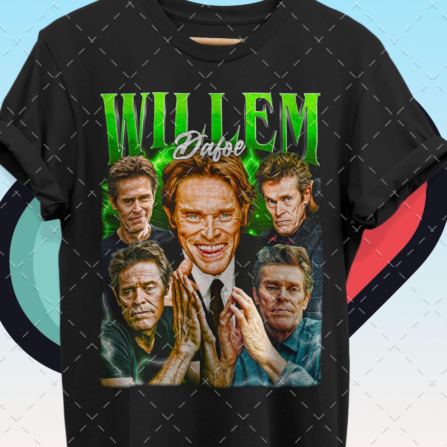 Willem Dafoe Bootleg T-Shirt: 90s Movie Fan Homage