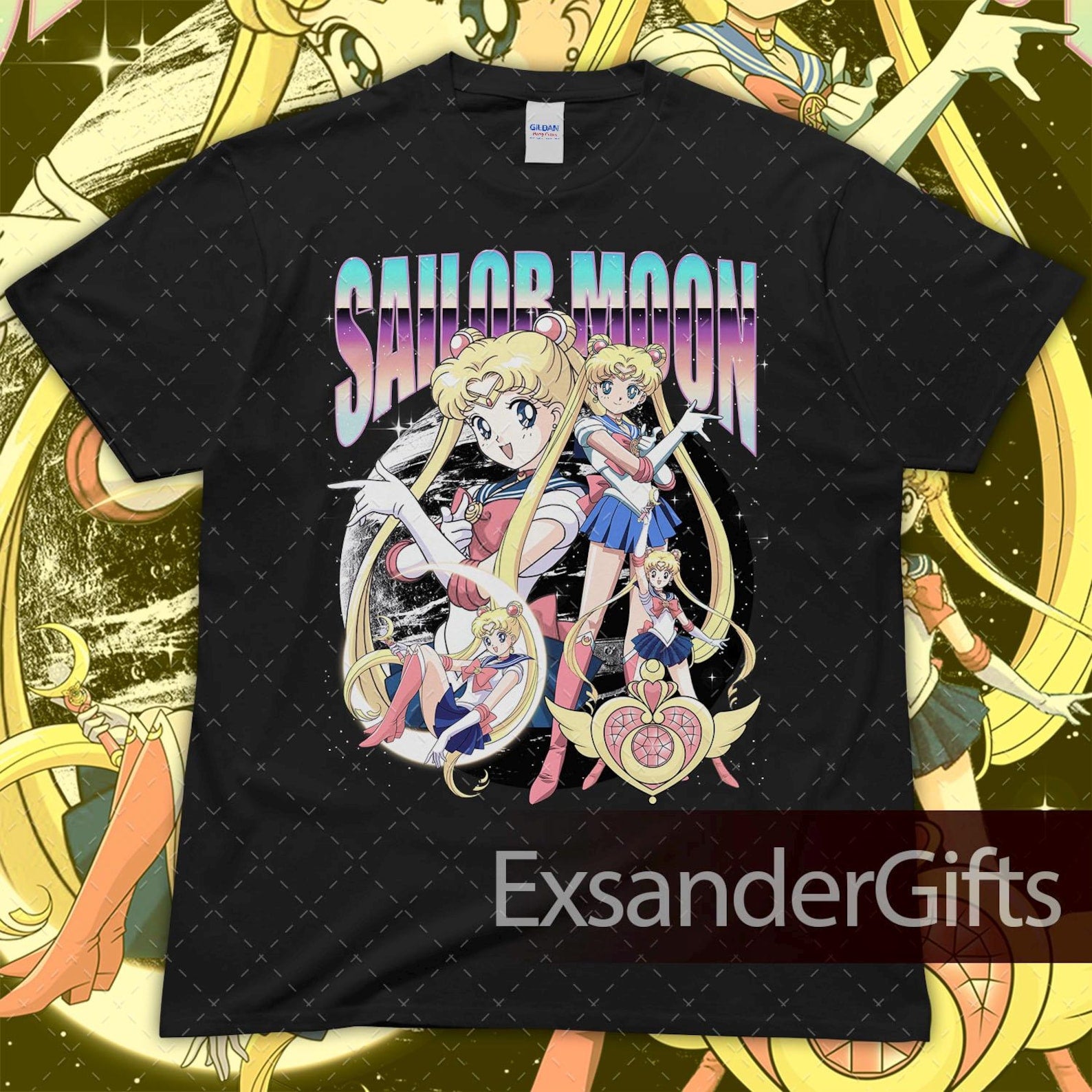 Vintage Sailor Moon T-Shirt, Anime Fan Art Graphic Unisex