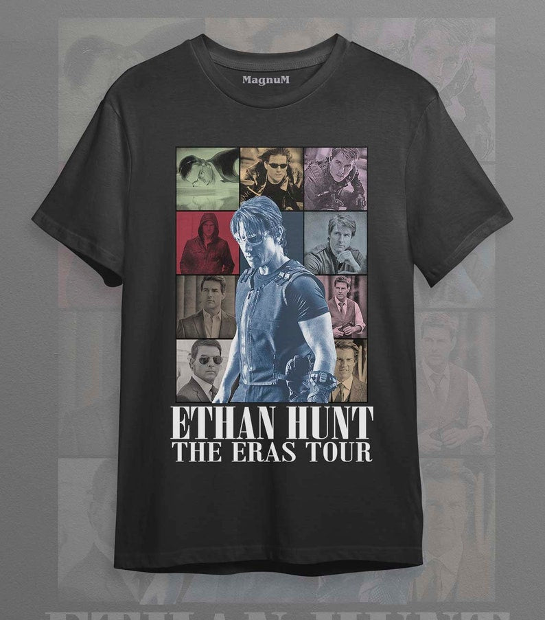 Vintage Ethan Hunt Mission: Impossible Eras Tour Style T-Shirt: 90s Movie Fan Tee