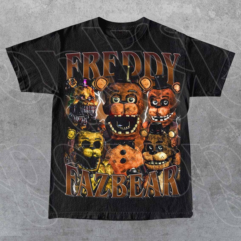 Freddy Fazbear Five Nights at Freddy’s Graphic Tee – FNAF Horror Game Shirt – Retro Animatronic Merch Gift For Woman and Man Unisex T-Shirt
