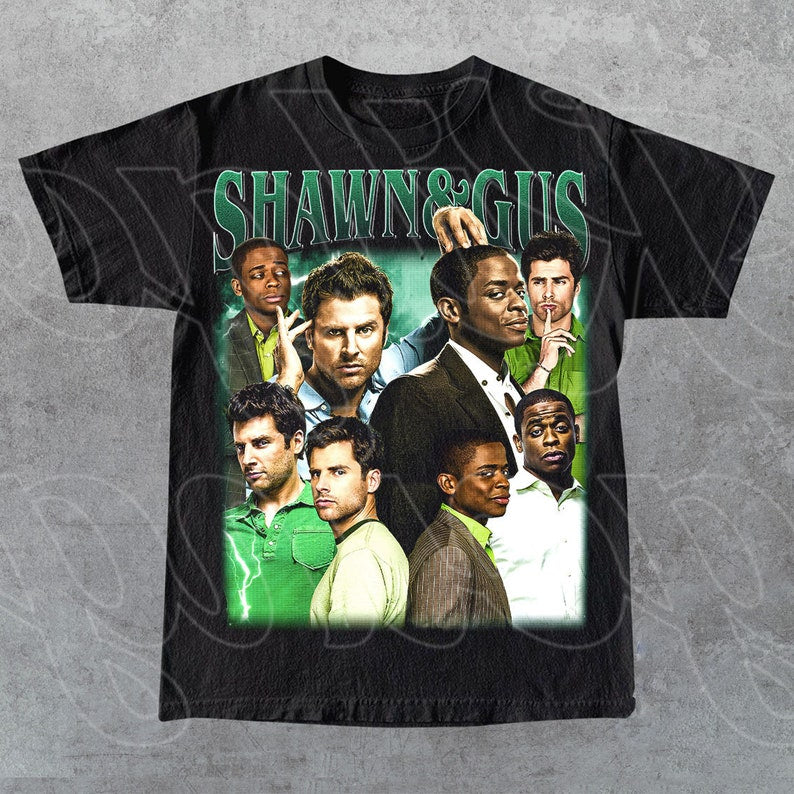 Limited Shawn and Gus Psych Tv Show Vintage T-Shirt, Gift For Woman and Man Unisex T-Shirt