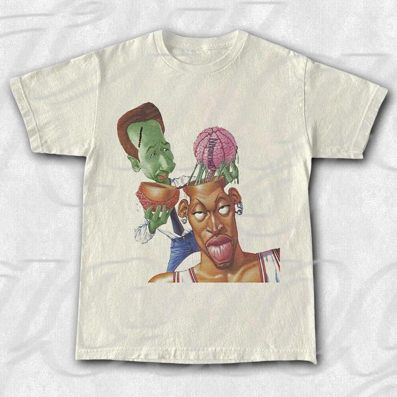 Dennis Rodman Zombie Basketball Vintage T-Shirt: Unisex Cotton Tee