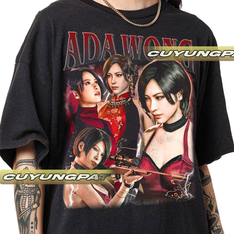 Ada Wong Resident Evil Vintage T-Shirt, Gift For Woman and Man Unisex T-Shirt CYP006