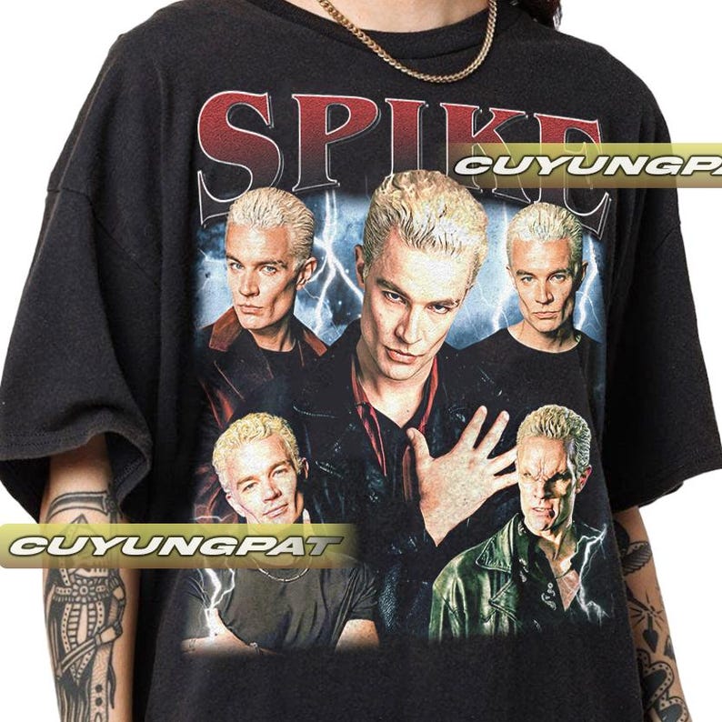 Spike Buffy The Vampire Slayer Vintage T-Shirt, Gift For Woman and Man Unisex T-Shirt CYP3.5