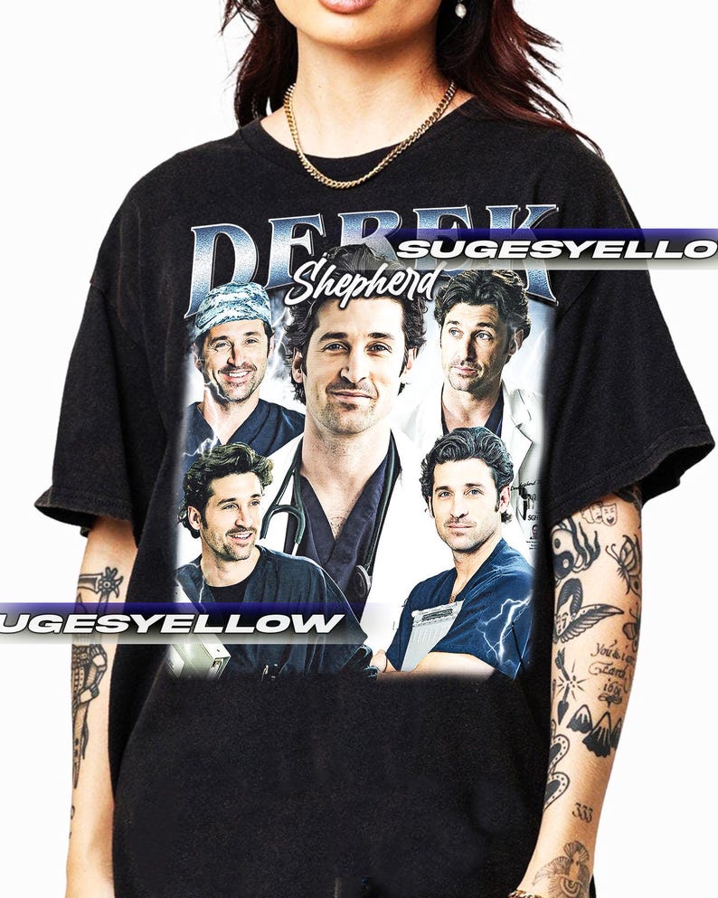 Derek Shepherd T-shirt Grey's Anatomy Graphic Tee