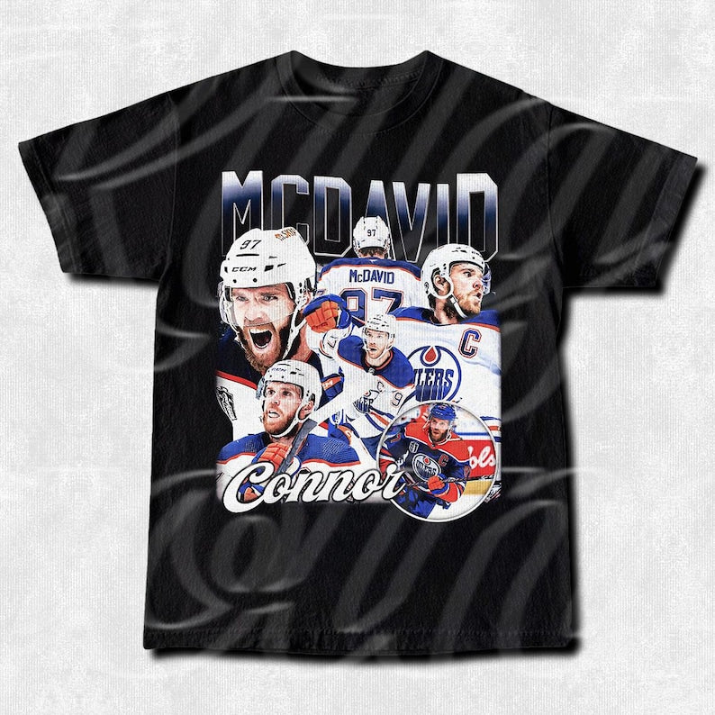 Connor McDavid Hockey Tee: Canadian Ice Hockey Center, 90s Style