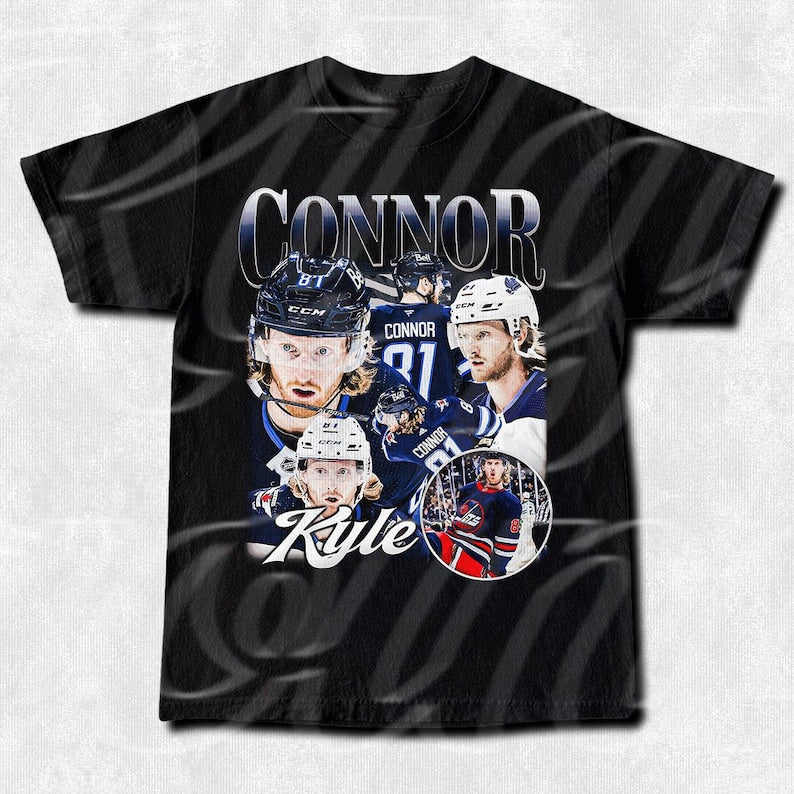 Kyle Connor Hockey Tee: Winnipeg Jets Inspired 90s Style