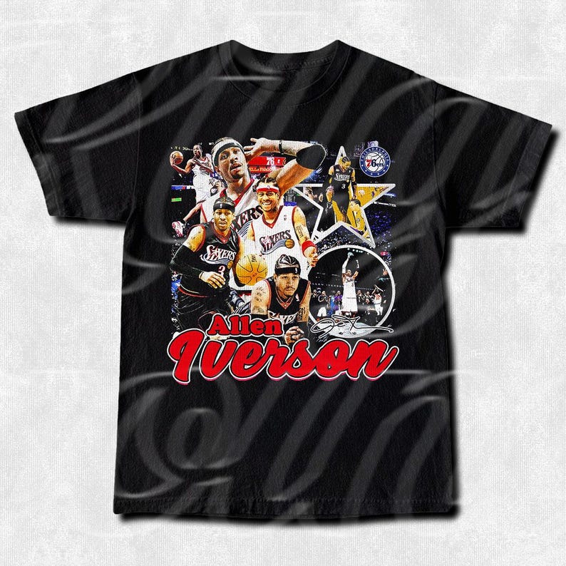 Allen Iverson Vintage Basketball T-Shirt: Legend Player Unisex Tee