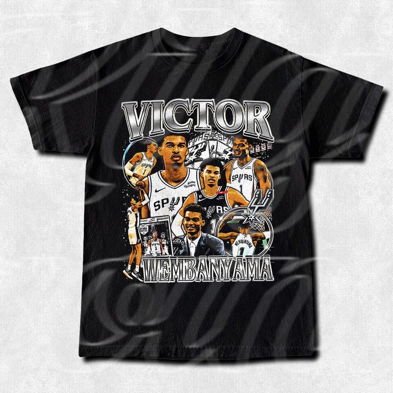 Victor Wembanyama Vintage Basketball T-Shirt: Unisex Cotton Tee