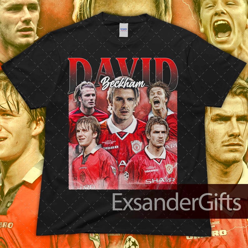 Limited David Beckham Vintage Football, Soccer Shirt Unisex Heavy Cotton Tee