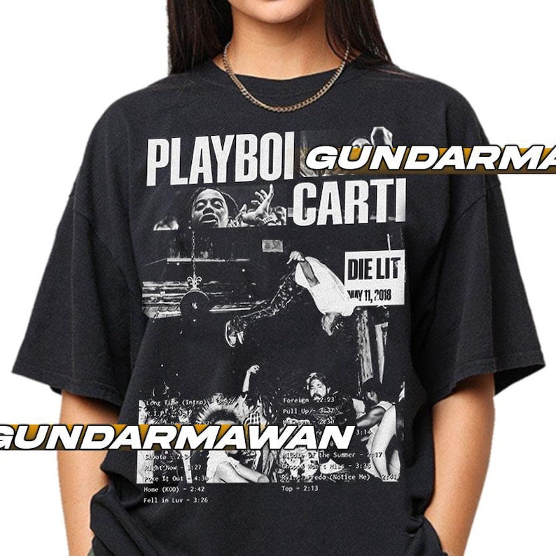 Playboi Carti Rapper Limited Tee - Unisex Die Lit T-shirt - Carti WLR T-shirt - Ken Carson T-shirt - Lancey Foux T-shirt - Yeat T-shirt