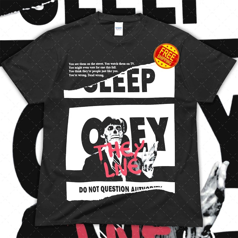 They Obey Live T-Shirt, Graphic Tee, Unisex Shirt, Music Concert Apparel, Rock Band Merch