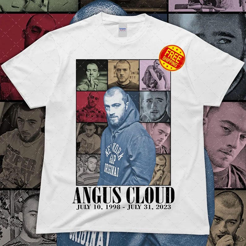 Retro Rest In Peace, Angus Cloud, Euphoria T-Shirt - Unisex Softstyle Tee, Rock Style Homage Shirt - TJK03