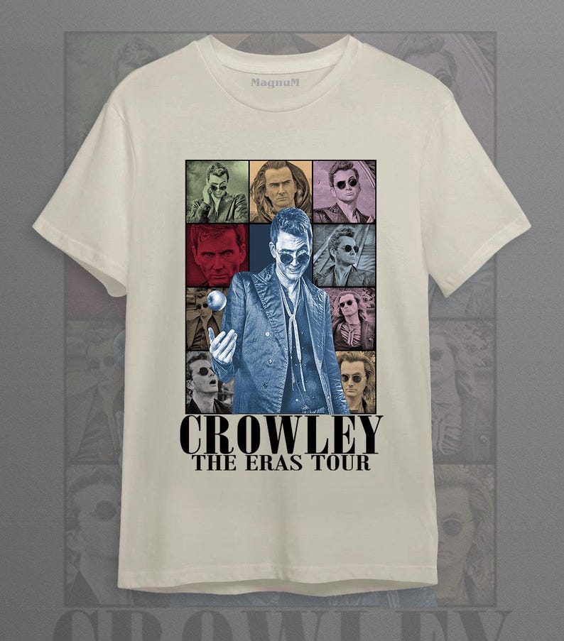 Crowley Good Omens Comedy Drama The Eras Tour Style Unisex Softstyle T-Shirt