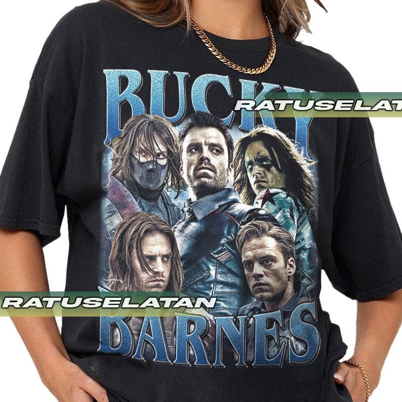 Bucky Barnes Unisex Softstyle T-Shirt, Marvel Avengers Tee, Superhero Shirt, Comic Book Fan Gift, Graphic Tee
