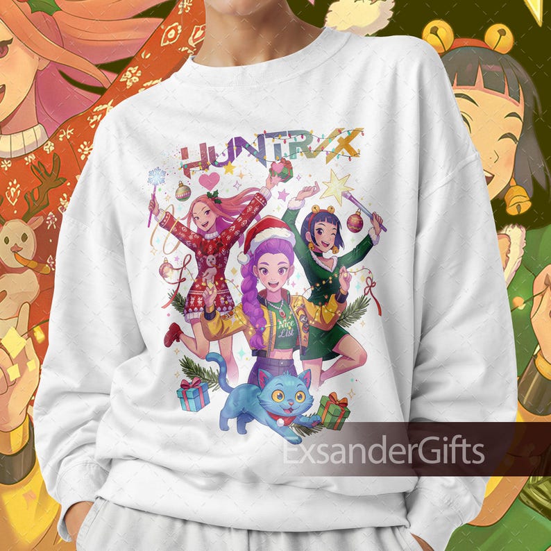 Huntrix Demon Hunters Adult Youth, Huntrix Girls T Shirt, Mira Rumi Joey Shirt, Demon Hunter Merch Gift For Kpop Fan,Kpop Movie Shirt