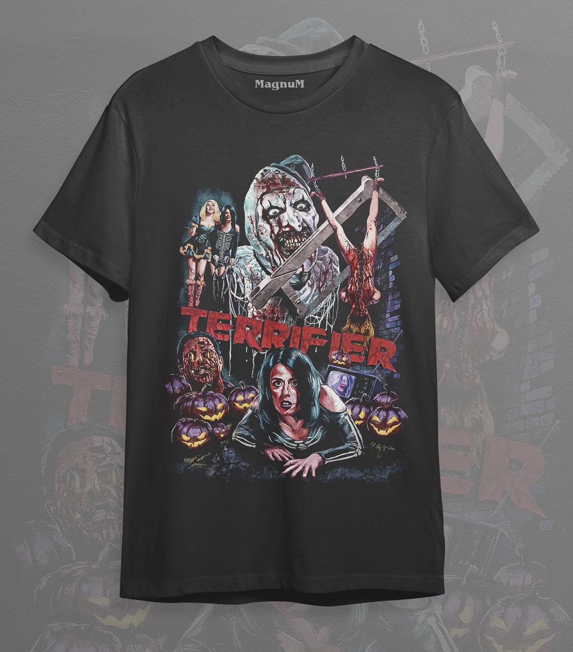 Terrifier Scary Clown Horror Movie t-shirt - Limited Terrifier Movie tshirt